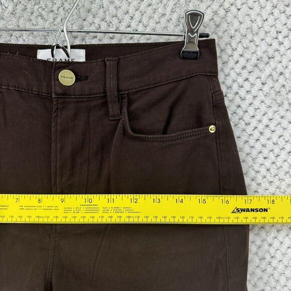 FRAME Pants Women 27 Brown Le High Skinny Crop Mid Rise Soft Stretchy 5 Pockets - Picture 13 of 16